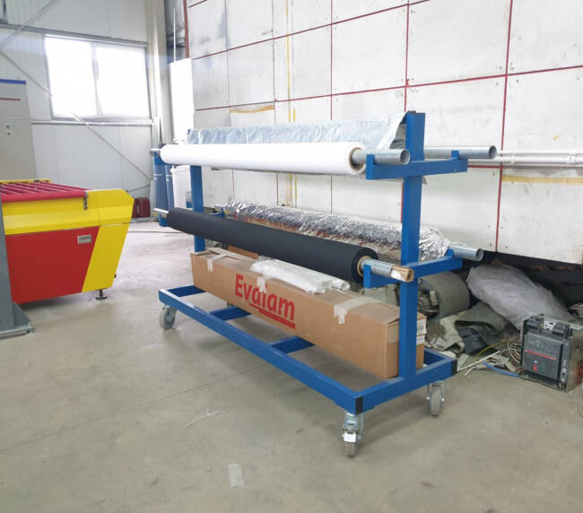 Suport mobil role folii laminare sticla