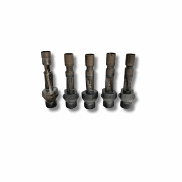 Scule diamantate combinate cu 3 operații și răcire, L=95 mm,  1/2 gas, D15 mm, pentru prelucrarea sticlei cu grosimi de 4, 5, 6, 8, 10, 12, 15 și 19 mm