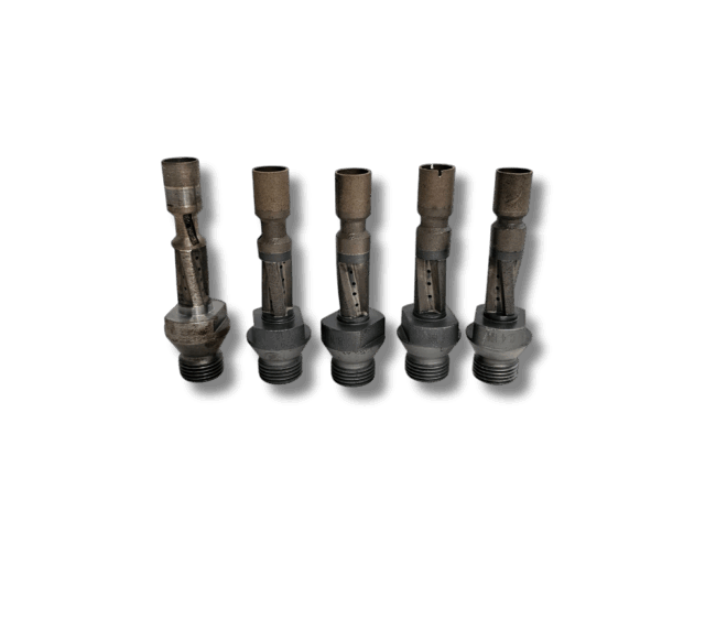 Scule diamantate combinate cu 3 operații și răcire, L=95 mm,  1/2 gas, D15 mm, pentru prelucrarea sticlei cu grosimi de 4, 5, 6, 8, 10, 12, 15 și 19 mm